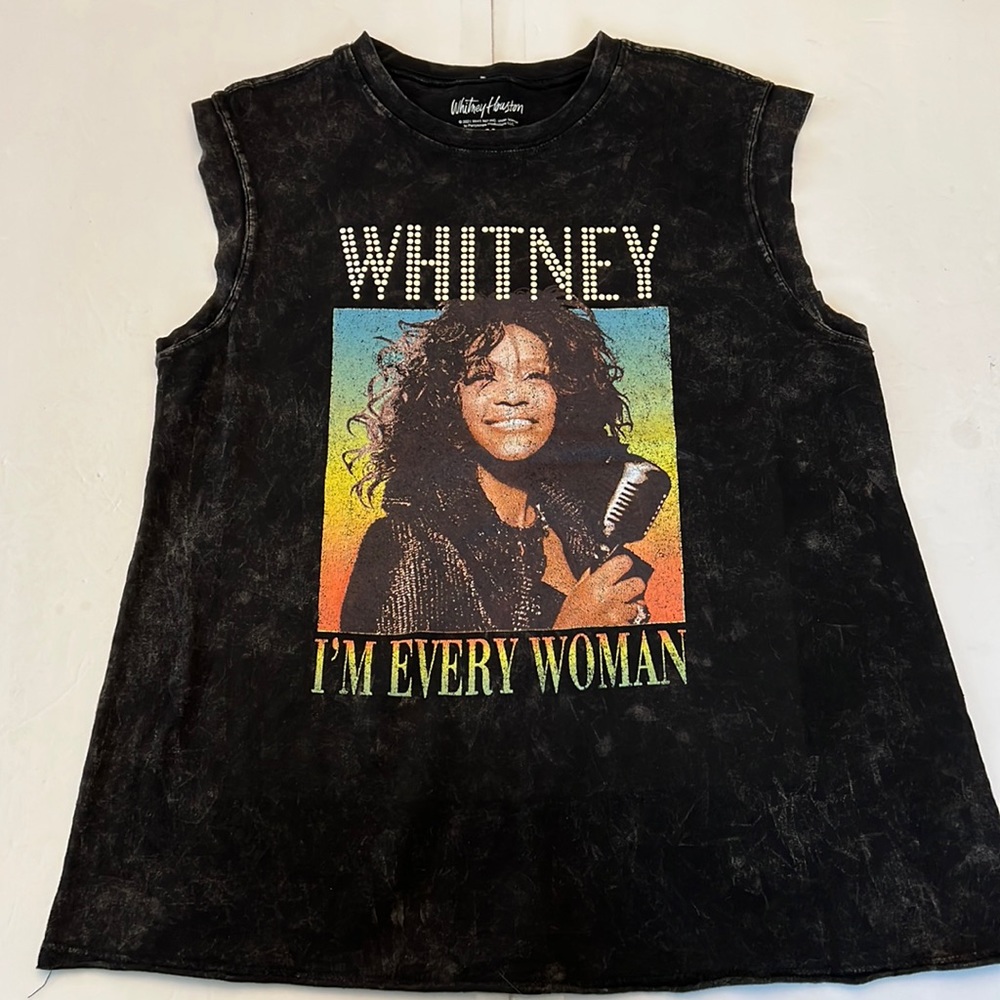 Whitney Houston I’m Every Women Graphic T New NWT Size Medium Sleeveless